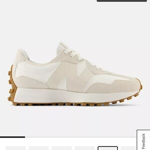 New Balance Women's White and Tan Sneakers